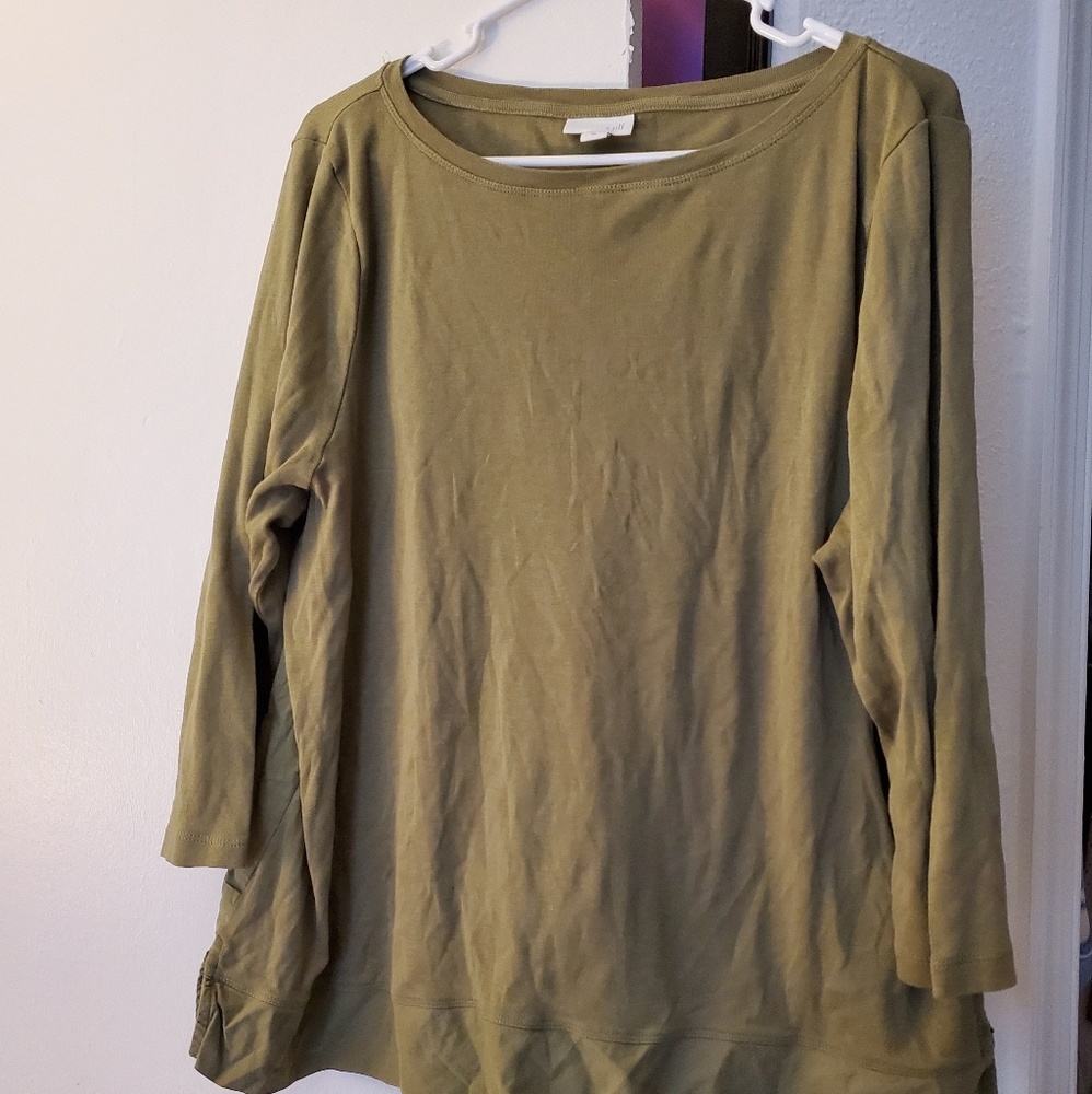 3/4 sleeve cotton shirt